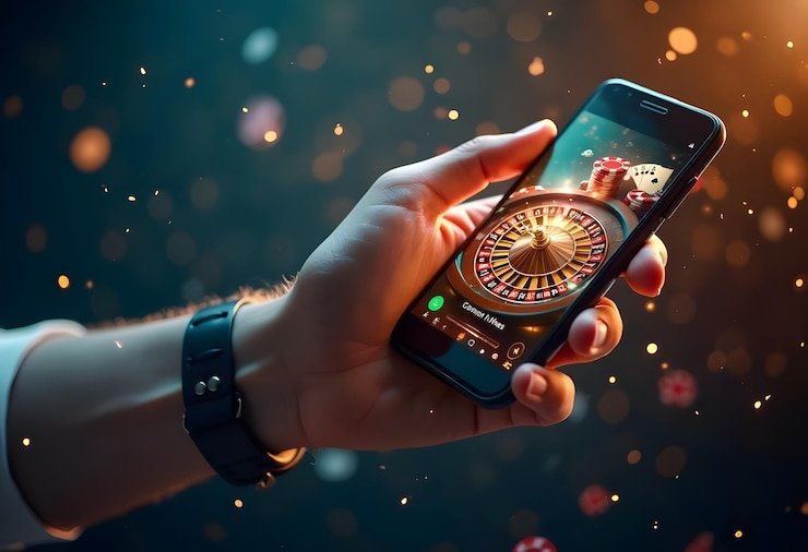 Interface permainan kasino langsung dengan berbagai pilihan meja dan opsi taruhan